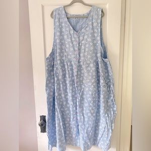 Flower detailed button up dress